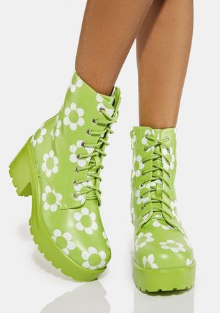 green daisy shoes