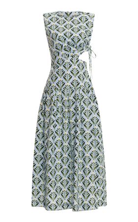 Otoño Margarita Cutout Cotton Midi Dress By Agua By Agua Bendita | Moda Operandi