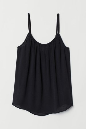 Crinkled Camisole Top - Black - Ladies | H&M US