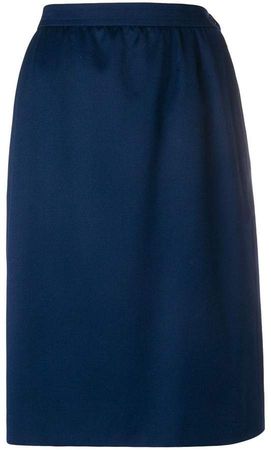 Pre-Owned gathered high-waisted skirt