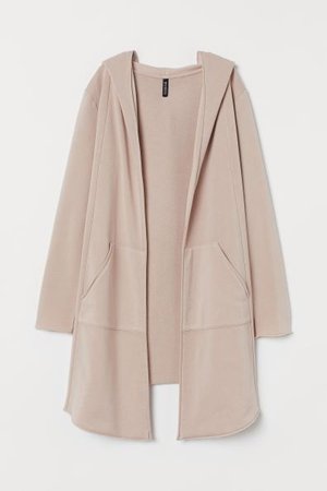 Hooded Sweatshirt Cardigan - Dusky pink - For All | H&M CA