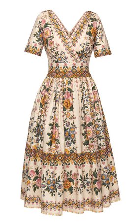 Rosalie Floral Cotton Midi Dress by Lena Hoschek | Moda Operandi