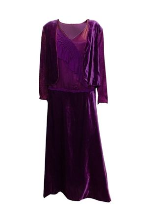 Vintage Purple 1920s dress with faux bolero | Etsy