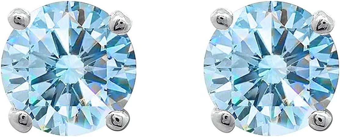 Amazon.com: Amazon Collection Yellow Gold Plated, Platinum or Rose Gold Plated Sterling Silver Infinite Elements Cubic Zirconia Stud Earrings | White, Blue, Green, or Pink Cubic Zirconia : Clothing, Shoes & Jewelry