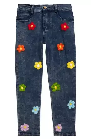 Tucker + Tate Kids' Floral Embroidered Pull-On Bootcut Knit Pants | Nordstrom