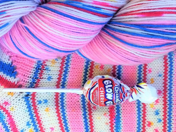 Blow Pop self striping sock yarn | Etsy