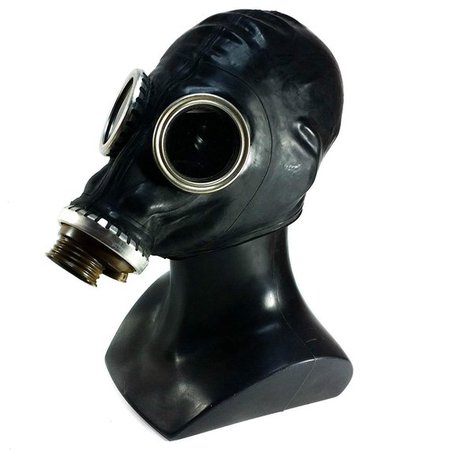 Soviet Gas Mask GP5 Full Head Rubber Face Black Mask Horror | Etsy