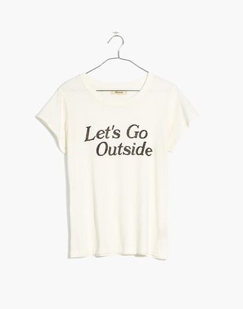 Let's Go Outside Graphic Softfade Cotton Tee