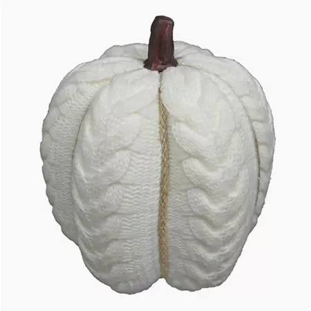 8'' Cable Knit Pumpkin White : Target
