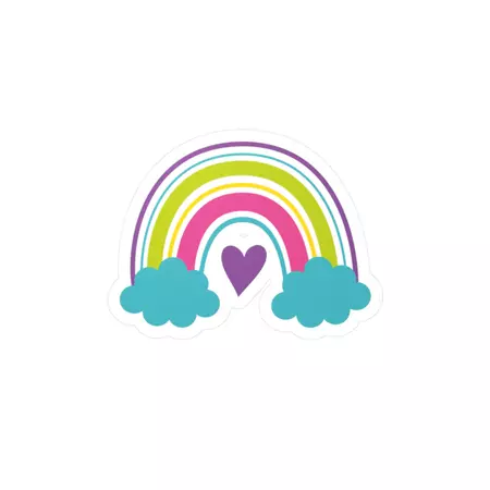 Whimsy Rainbow 5 Sticker – Small Beanz