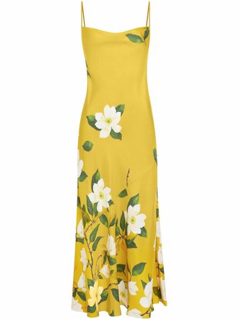 Oscar de la Renta floral-print silk dress