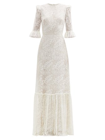 THE VAMPIRE'S WIFE Aurora Floral Leavers-lace Dress - We Select Dresses