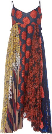 Alexa Floral Silk-Blend A-Line Dress