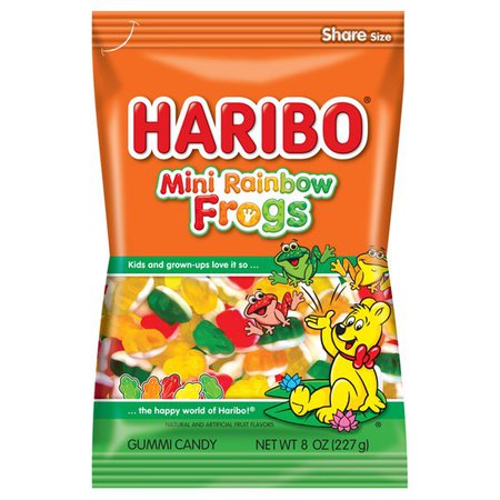 HARIBO Mini Rainbow Frogs gummy candy, Pack of 1 8oz Bag - Walmart.com