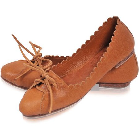Brown Laced Oxford Flats