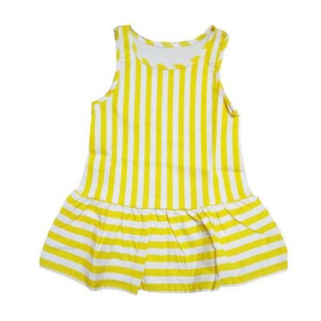 Toddler Girl Yellow Striped Dress – The Trendy Toddlers