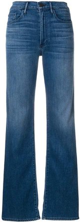 split leg faded jeans