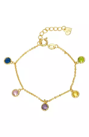 Lily Nily Kids' Multicolor Cubic Zirconia Charm Bracelet | Nordstrom