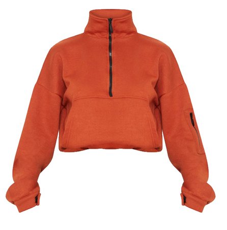 Dark Orange Front Sweater
