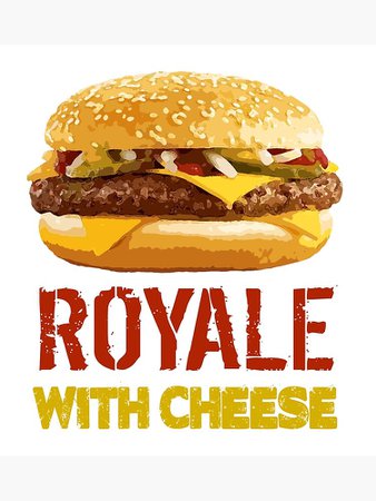 "Royale With Cheese" Canvas Print by freestyleINK | Redbubble