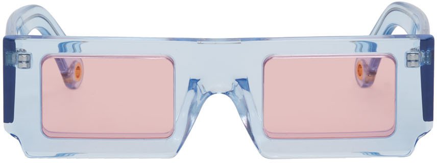 Jacquemus: Blue 'Les Lunettes Soleil' Sunglasses | SSENSE Canada