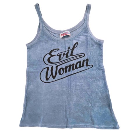 hysteric glamour evil woman blue terrycloth tank top