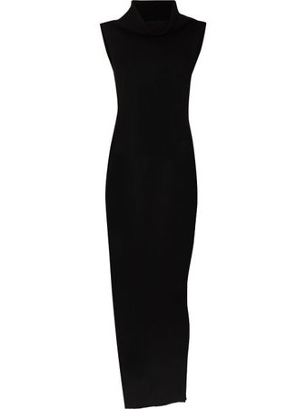 Shop black Rick Owens sleeveless wool midi dress with Express Delivery - Farfetch