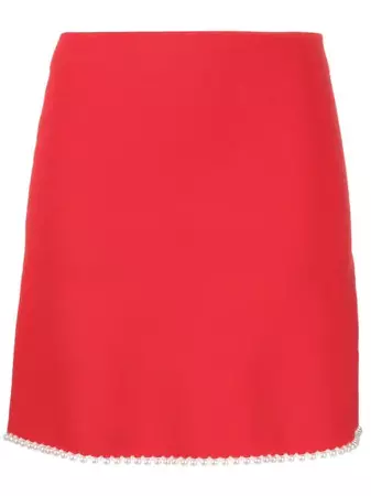 SANDRO pearl-trim Mini Skirt - Farfetch