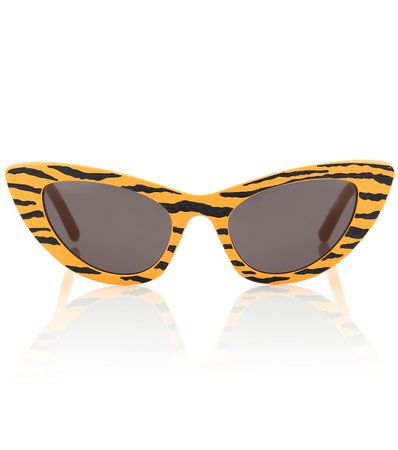 Tiger-Print Cat-Eye Sunglasses - Saint Laurent | Mytheresa