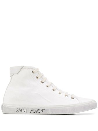Saint Laurent Distressed Effect high-top Sneakers - Farfetch