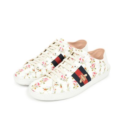 Gucci Ace Rose Print Sneakers