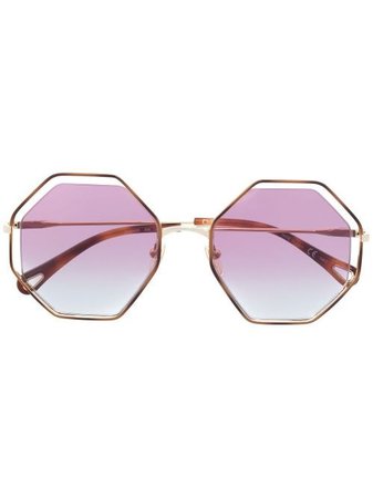 Chloé Eyewear солнцезащитные очки в восьмиугольной оправе - купить в интернет магазине в Москве | Цены, Фото.