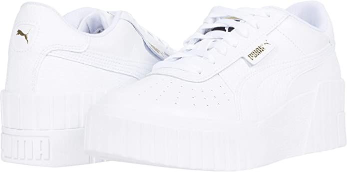 Amazon.com | PUMA Cali Wedge Puma White/Puma White 7.5 B (M) | Fashion Sneakers