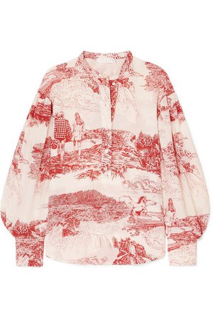 Chloé | Printed silk crepe de chine blouse | NET-A-PORTER.COM