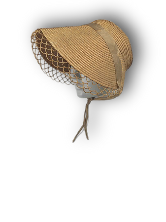 regency era sun bonnet straw hat