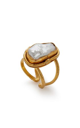 Grace 22k Gold-Plated Pearl Ring By Sylvia Toledano | Moda Operandi