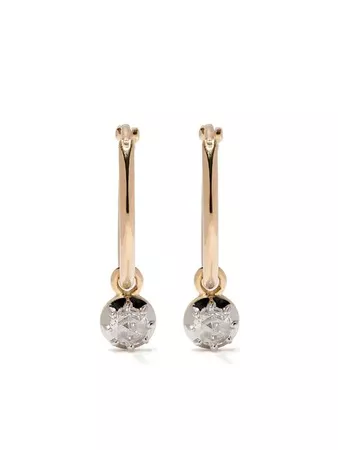 Hum 18kt yellow gold large hanging diamond earrings $5,051 - Buy AW18 Online - Fast Global Delivery, Price