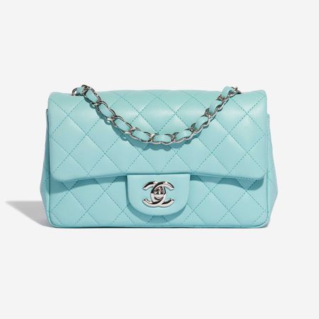 Chanel Timeless Mini Rectangular Lamb Tiffany Blue | SACLÀB