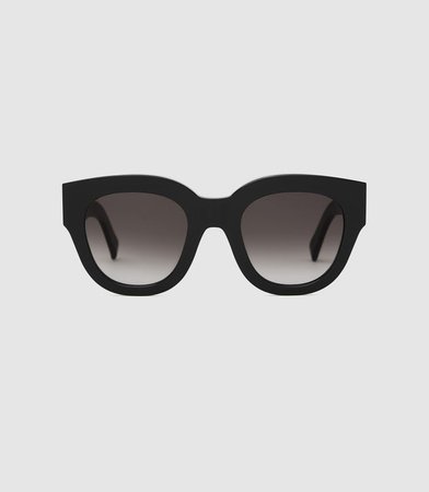 Cleo Black Monokel Eyewear Acetate Sunglasses – REISS