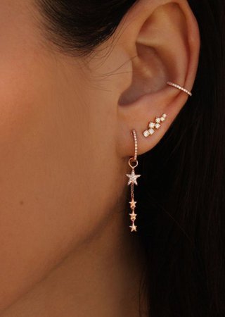 Gold ear piercing