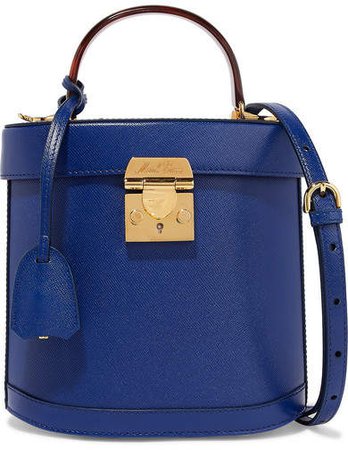 Benchley Textured-leather Shoulder Bag - Royal blue