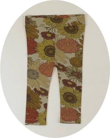 skinny leggings | fall sunflower | bamboo - 5Y