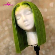 Ali Coco 150% Lace Front Human Hair Wig 613 Blonde Short Cut Bob Wigs For Black Women Brazilian Pink Green Straight Ombre Wigs|Human Hair Lace Wigs| - AliExpress