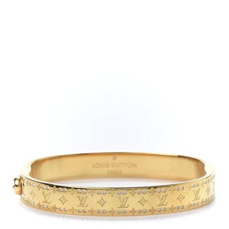 Louis Vuitton Brass Crystal Monogram Bracelet