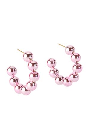 PINK POWER BUBBLE HOOPS in pink