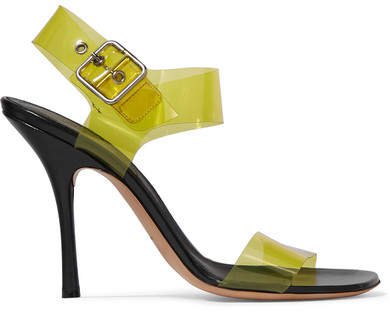 Pvc And Leather Sandals - Yellow