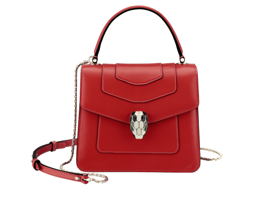 Bvlgari Serpenti Forever flap cover bag in ruby red calf leather ($2400 on bulgari.com) - Buscar con Google