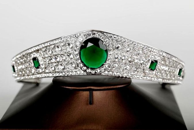 Bridal Tiara Princess Eugenie the Greville Emerald Kokoshnik | Etsy