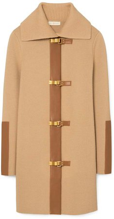 Leather Sweater Coat