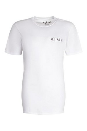 Neutrals Slogan T-Shirt | boohoo